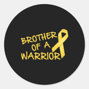 Sticker Rond Frère D'Un Guerrier Sensibilisation Au Cancer De L