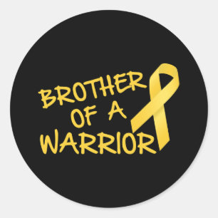 Sticker Rond Frère D'Un Guerrier Sensibilisation Au Cancer De L