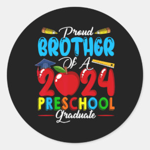 Sticker Rond Frère D'Une Famille D'Enseignement Secondaire De 2