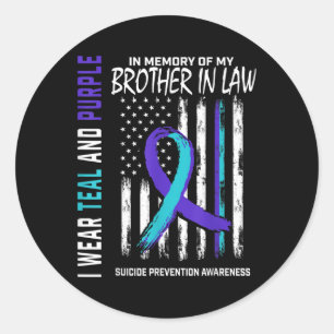 Sticker Rond Frère en droit Prévention du suicide Amérique