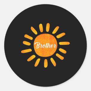 Sticker Rond Frère Premier Voyage Autour De La Famille Soleil
