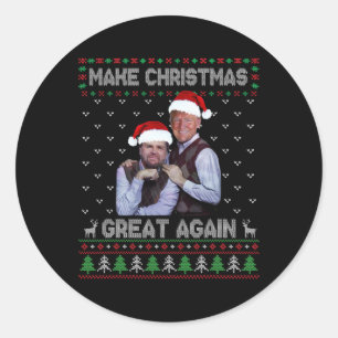 Sticker Rond Frères Trump Vance Rendre Noël de nouveau génial S