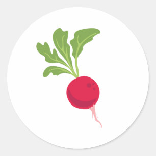 Sticker Rond Fresh Radish
