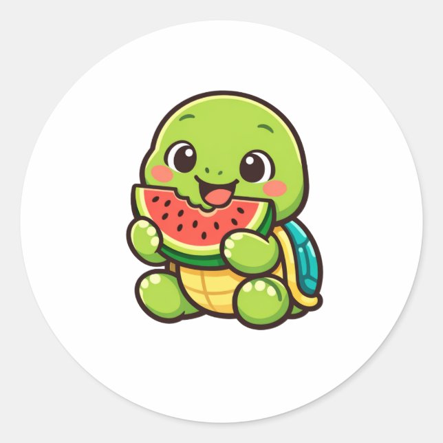 Sticker Rond Fresh Watermelon Bite (Devant)