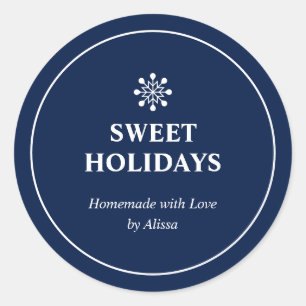 Sticker Rond Friandises de Noël maison vertes et cuites au four