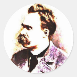 Sticker Rond Friedrich Nietzsche