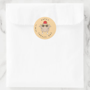 Sticker Rond FRIENDS™   Joyeuse fête de la dinde