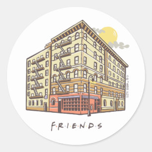 Sticker Rond FRIENDS™ L'immeuble de l'appartement de Monica