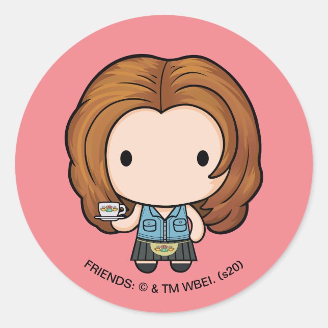 Sticker Rond FRIENDS™| Rachel Chibi (Devant)
