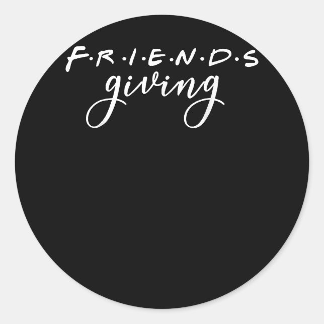 Sticker Rond Friendsgiving Squad 2022 Funny Thanksgiving Friend (Devant)