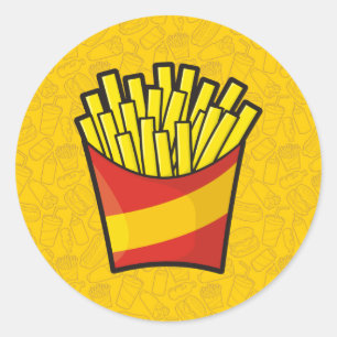 Sticker Rond Fries françaises