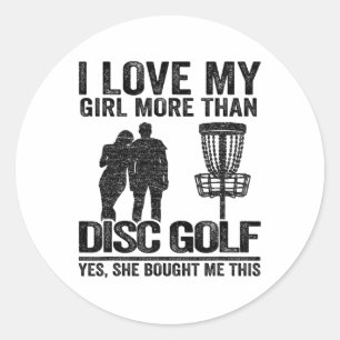 Sticker Rond Frisbee Golf Sket J'aime ma fille plus que Disc Go