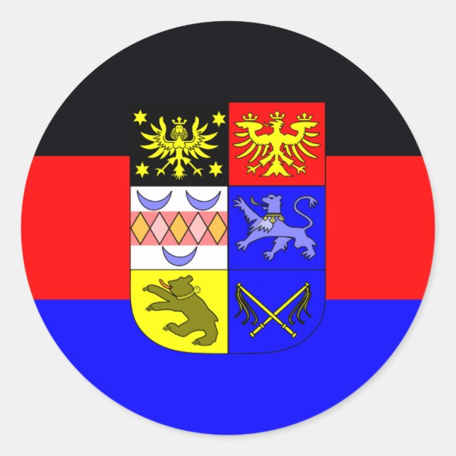 Sticker Rond Frisia est, drapeau (Devant)