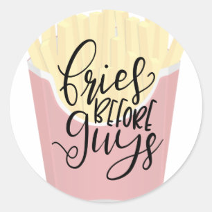 Sticker Rond FRITURES AVANT DES TYPES, chemises impertinentes,