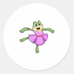 Sticker Rond Frog Ballet Dance