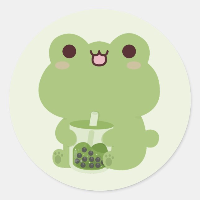 Sticker Rond Frog Boba (Devant)