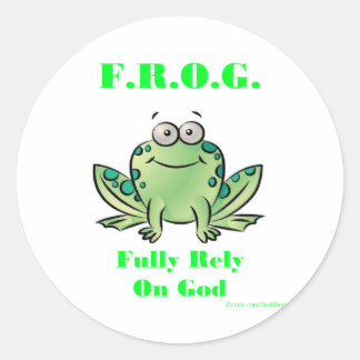 Sticker Rond FROG (Pleinement confiance en Dieu)