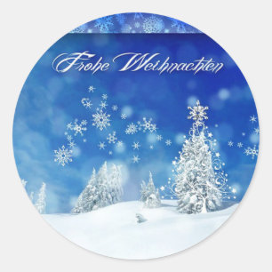 Sticker Rond Frohe Weihnachten