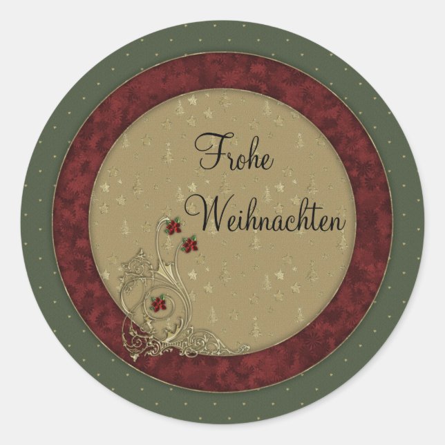Sticker Rond Frohe Weihnachten (Devant)