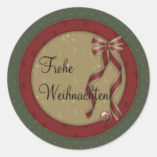Sticker Rond Frohe Weihnachten