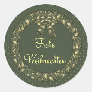 Sticker Rond Frohe Weihnachten