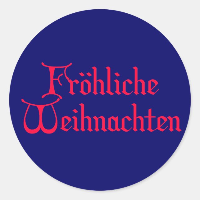 Sticker Rond fröhliche Weihnachten (Devant)