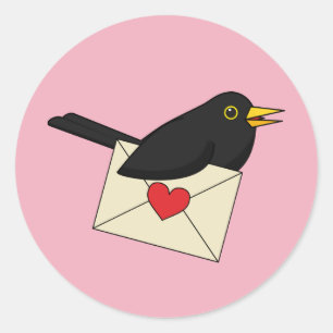 Sticker Rond From Blackbird et Love