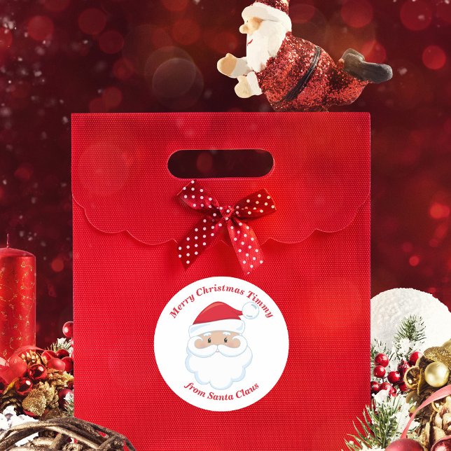 Sticker Rond From Santa Cute Customized Kids Christmas Gift (Créateur téléchargé)