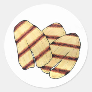 Sticker Rond Fromage frit chypriote Halloumi Grilling Fromage v