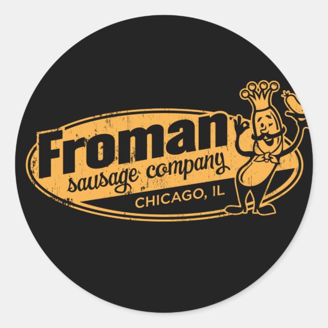 Sticker Rond Froman Sausage co chicago illinois (Devant)