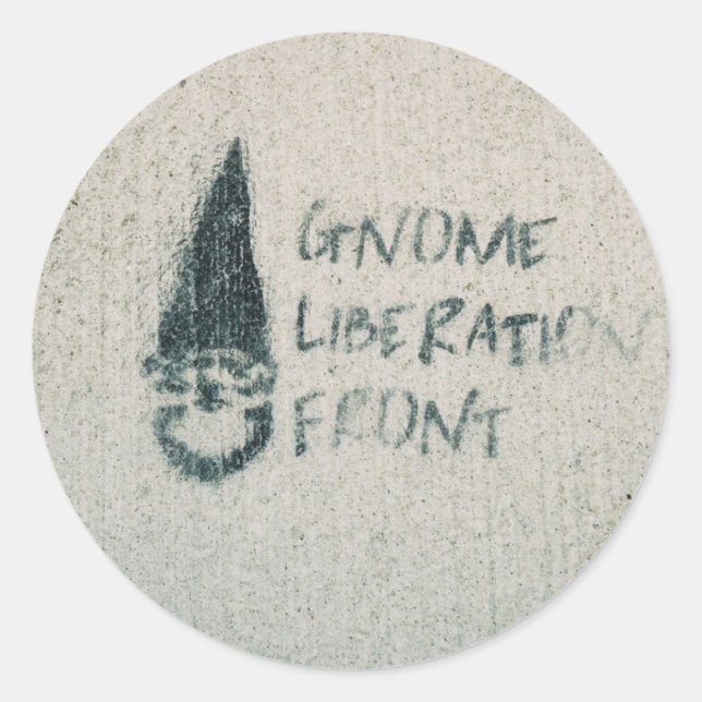 Sticker Rond Front de libération de Gnome (Devant)