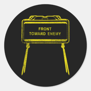 Sticker Rond Front militaire vers la mine Claymore M18A1 de l'e