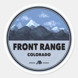 Sticker Rond Front Range Mountains Colorado Camping