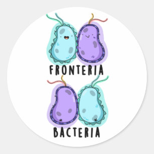 Sticker Rond Fronteria Bactéries Funky Biology Pun