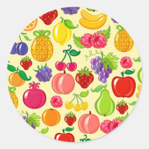 Sticker Rond Fruit