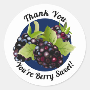 Sticker Rond Fruit Blackberry   Sceau d'enveloppe de Merci