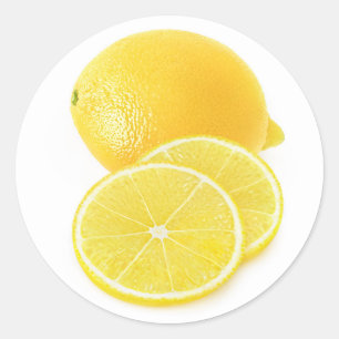 Sticker Rond Fruit citron