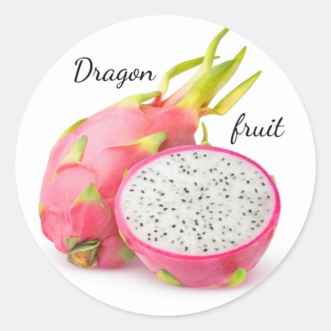 Sticker Rond Fruit dragon (Devant)