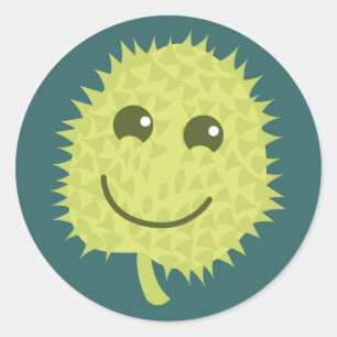 Sticker Rond Fruit heureux de durian