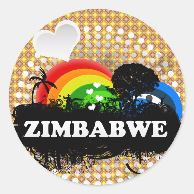 Sticker Rond Fruit mignon Zimbabwe (Devant)