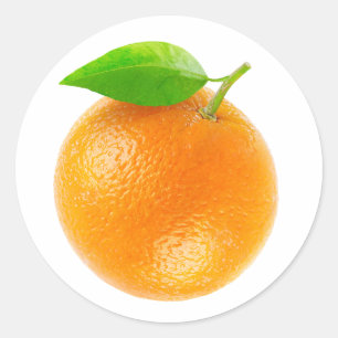 Sticker Rond Fruit orange