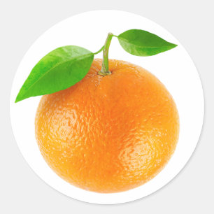 Sticker Rond Fruit orange