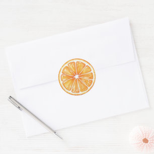 Sticker Rond Fruit orange