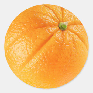 Sticker Rond Fruit orange