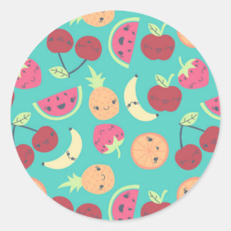 Sticker Rond Fruits