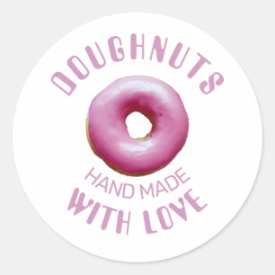 Sticker Rond Fruits à dos fait main avec l'amour classique coll