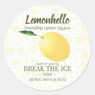 Sticker Rond Fruits citronniers  Amitié Hello Funny