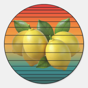 Sticker Rond Fruits de raisin vintage nourriture végétalienne s