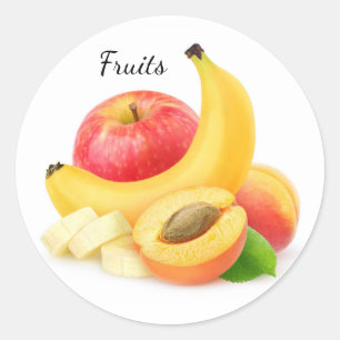 Sticker Rond Fruits frais