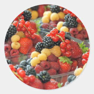 Sticker Rond fruits frais